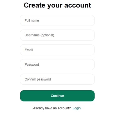 Create account